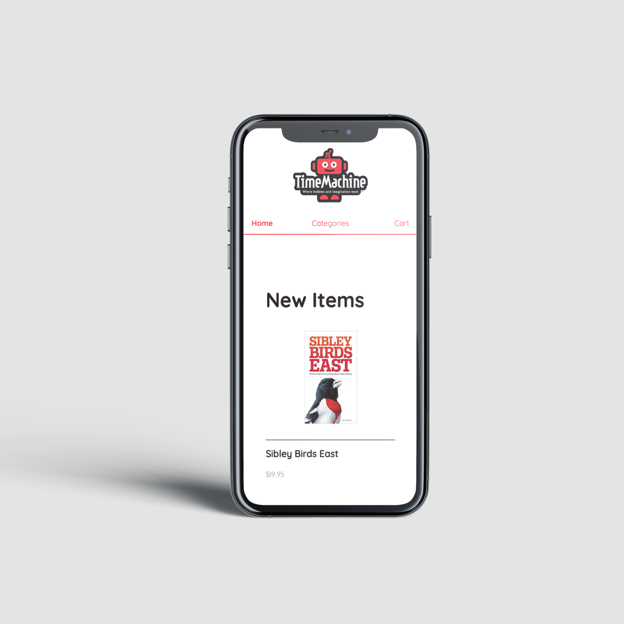 iPhone mock-up with color run home page